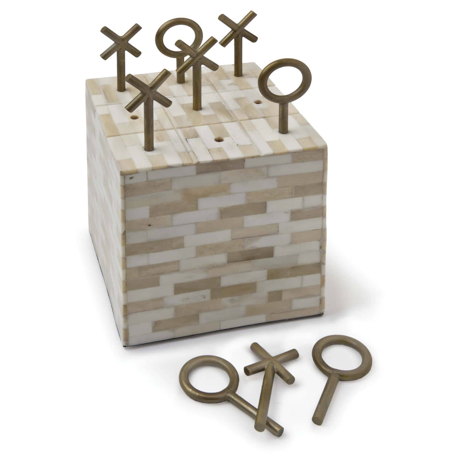 Tic Tac Toe Block (Multi-Tone Bone)