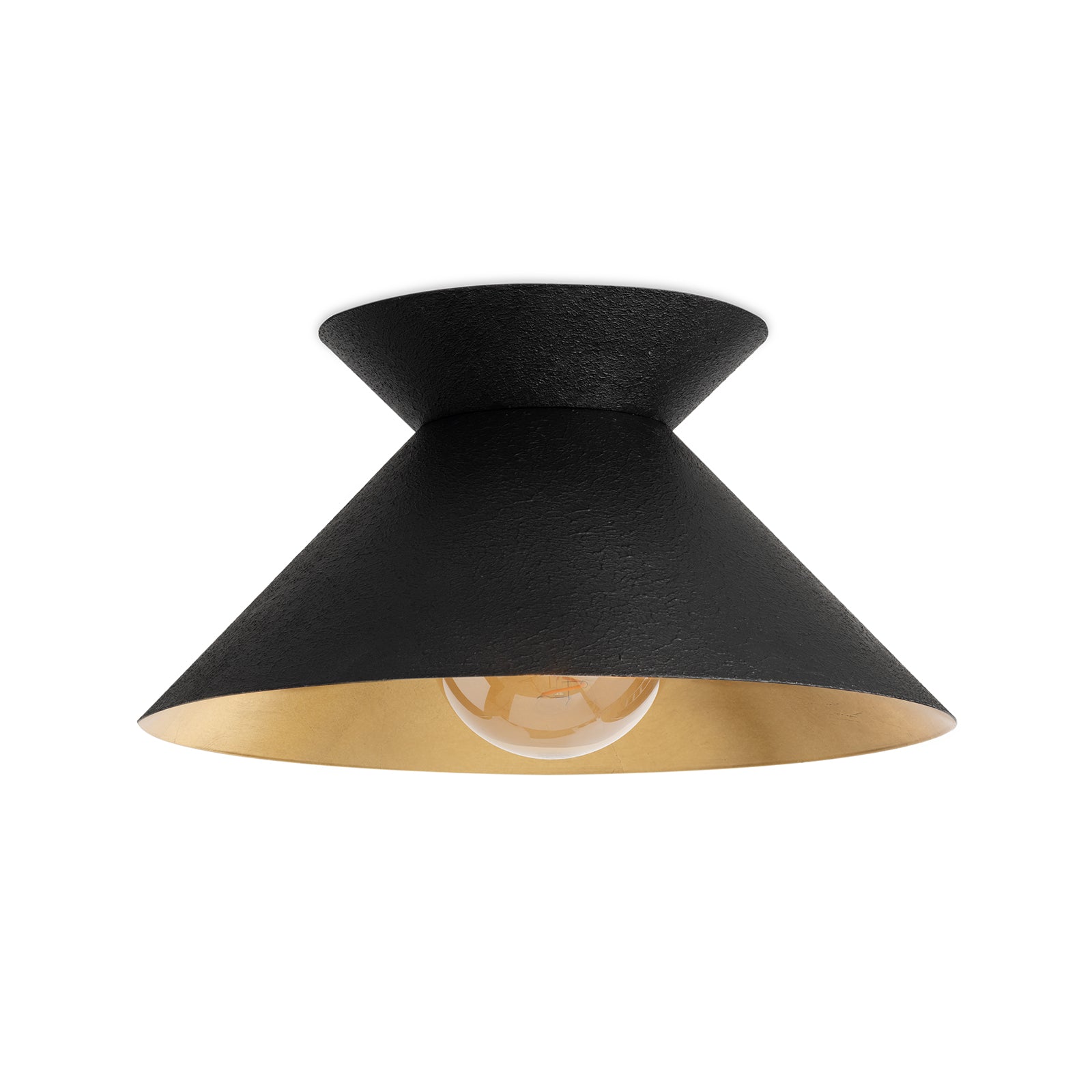 Viggo Flush Mount (Black and Gold)