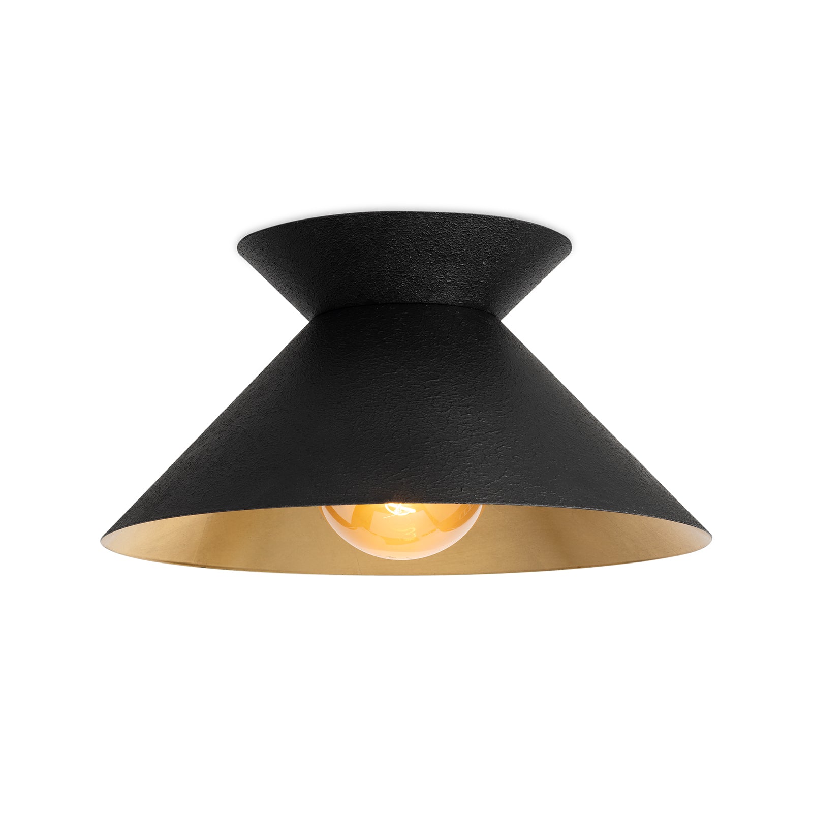Viggo Flush Mount (Black and Gold)