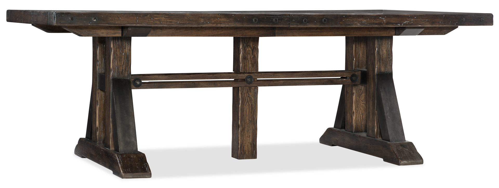 Roslyn County Trestle Dining Table w/2 21in leaves